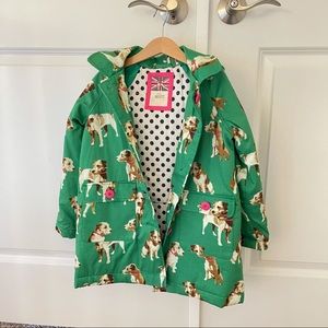 Mini Boden Green Dog Lined Coat 5-6Y